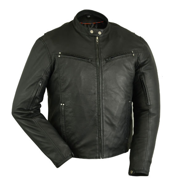 DS742 Men's Lightweight Drum Dyed Naked Lambskin Jacket | Paragon Leather